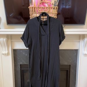 MAGASCHONI Black 100% Organic Cotton Midi Dress Med.